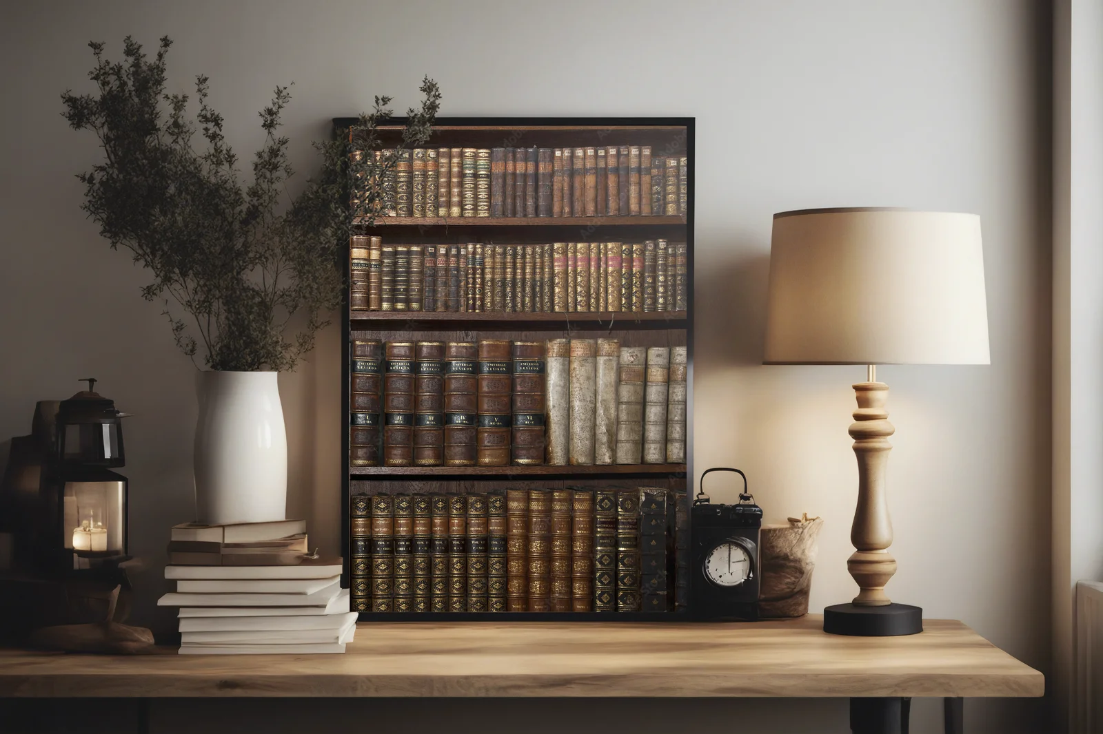 Zza czasów: Elegancja zabytkowych książek w bibliotece