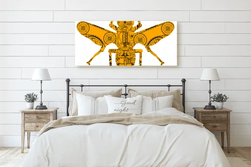 Mechaniczne insekty w białych odcieniach
