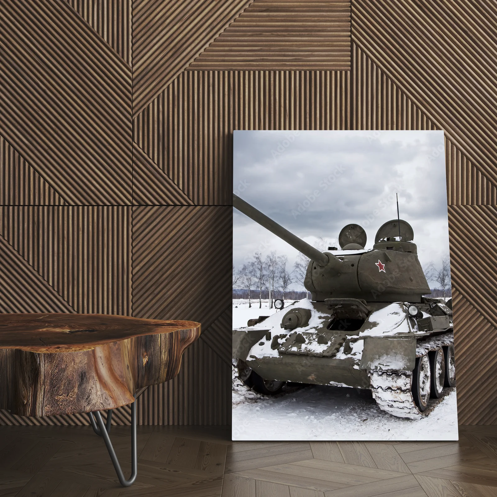 Legendarny rosyjski czołg T34 w stonowanych odcieniach