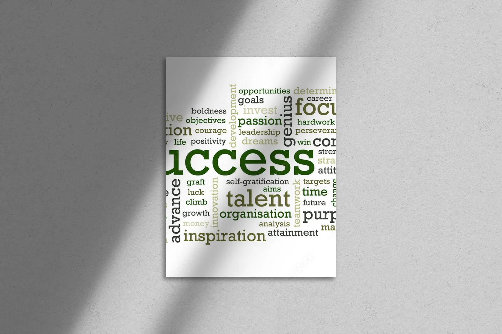 Inspirujące słowa sukcesu w minimalistycznym stylu