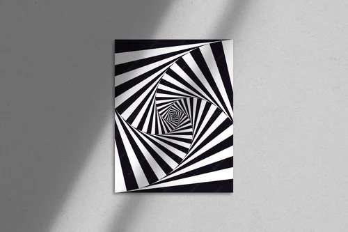 Magiczne trójwymiarowe iluzje w monochromatycznych odcieniach