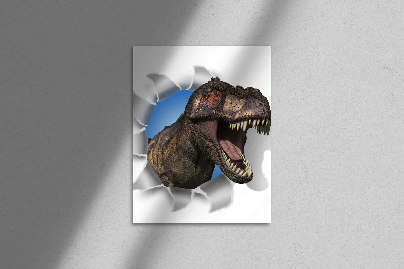 Dinozaur w akcji – moc przygody na białym tle