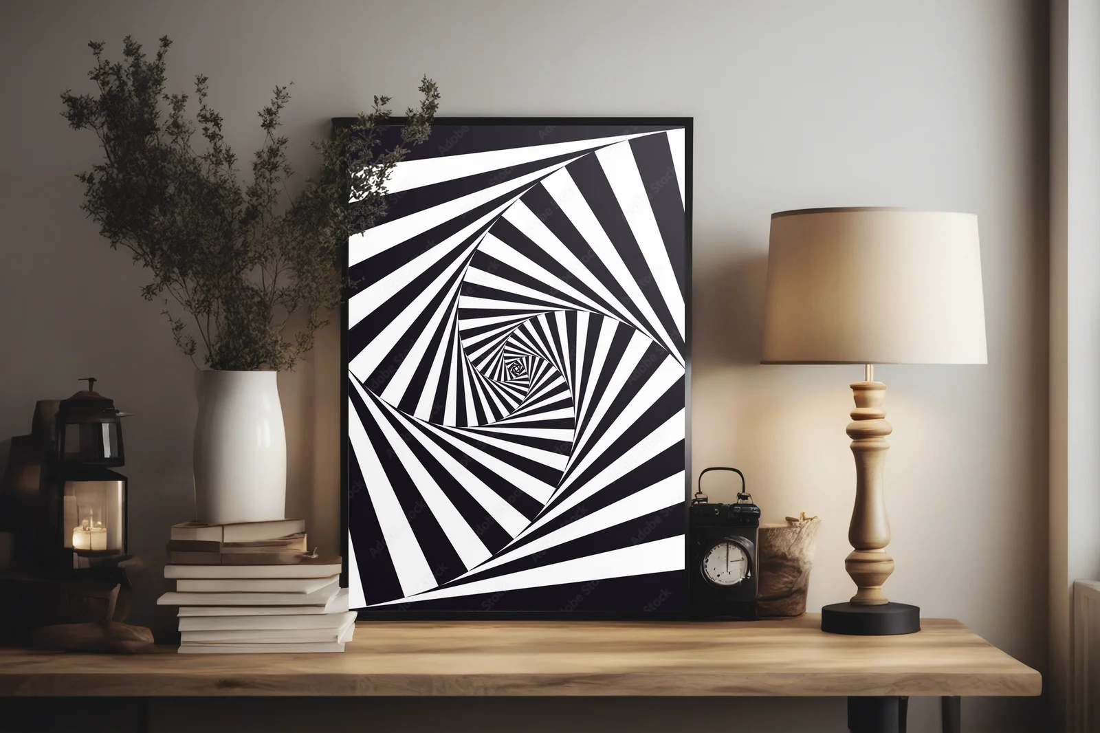 Magiczne trójwymiarowe iluzje w monochromatycznych odcieniach