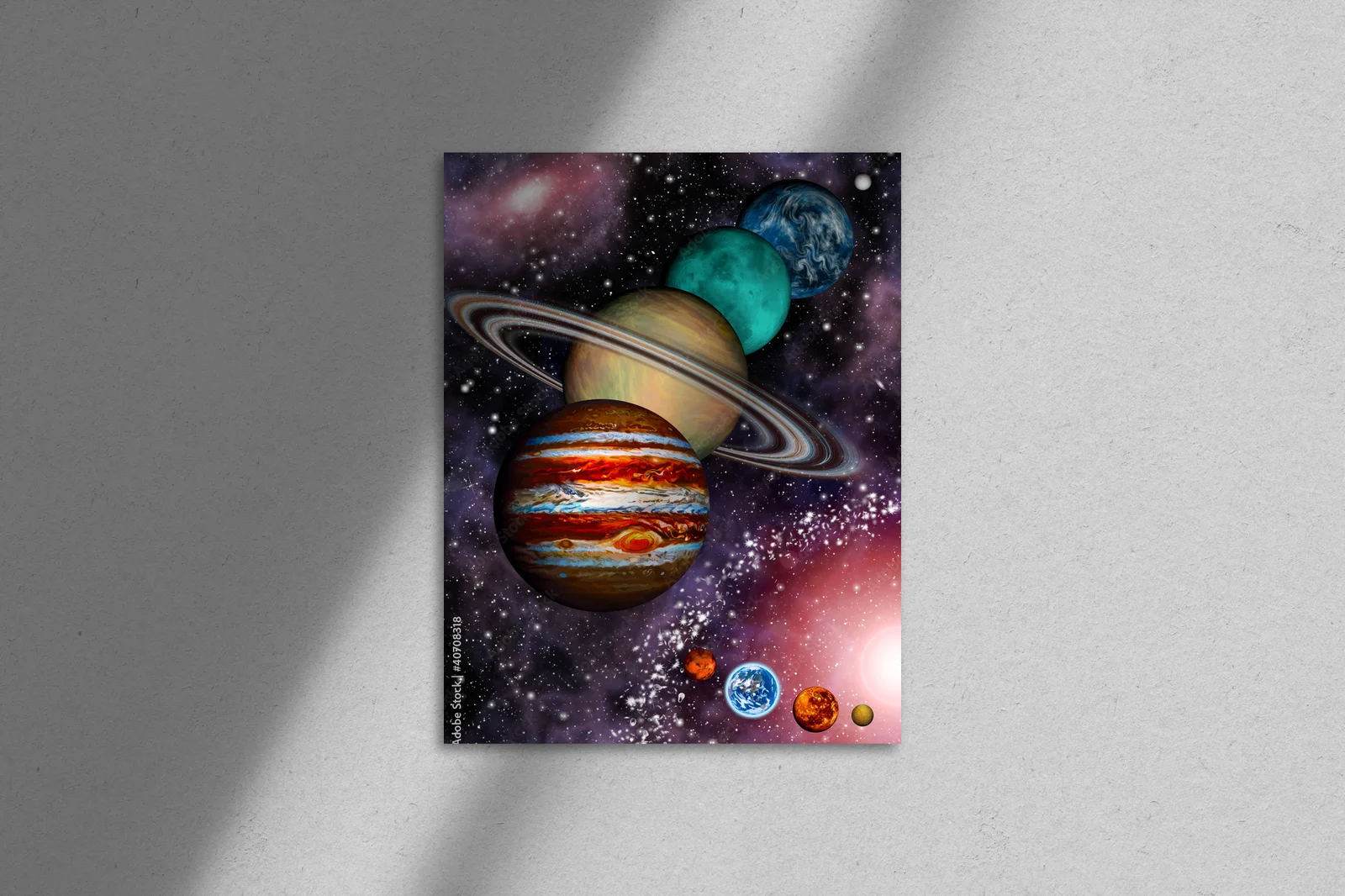 Kosmiczna harmonia: 9 planet w galaktycznej scenerii