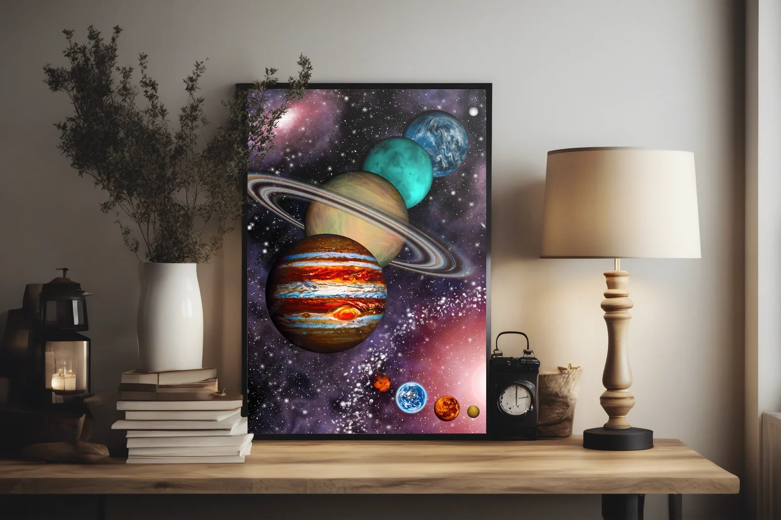 Kosmiczna harmonia: 9 planet w galaktycznej scenerii