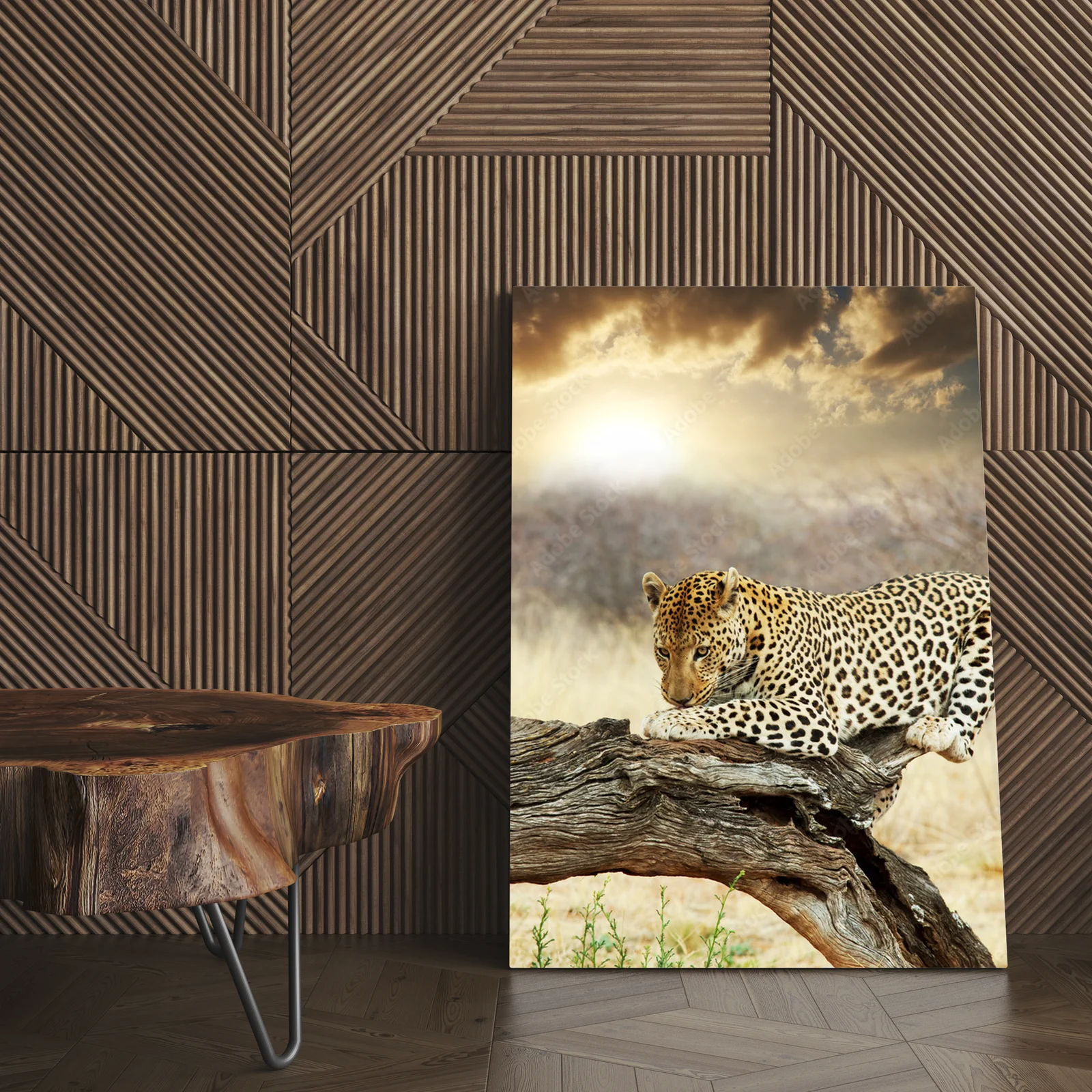 Elegancki leoparda w delikatnych odcieniach