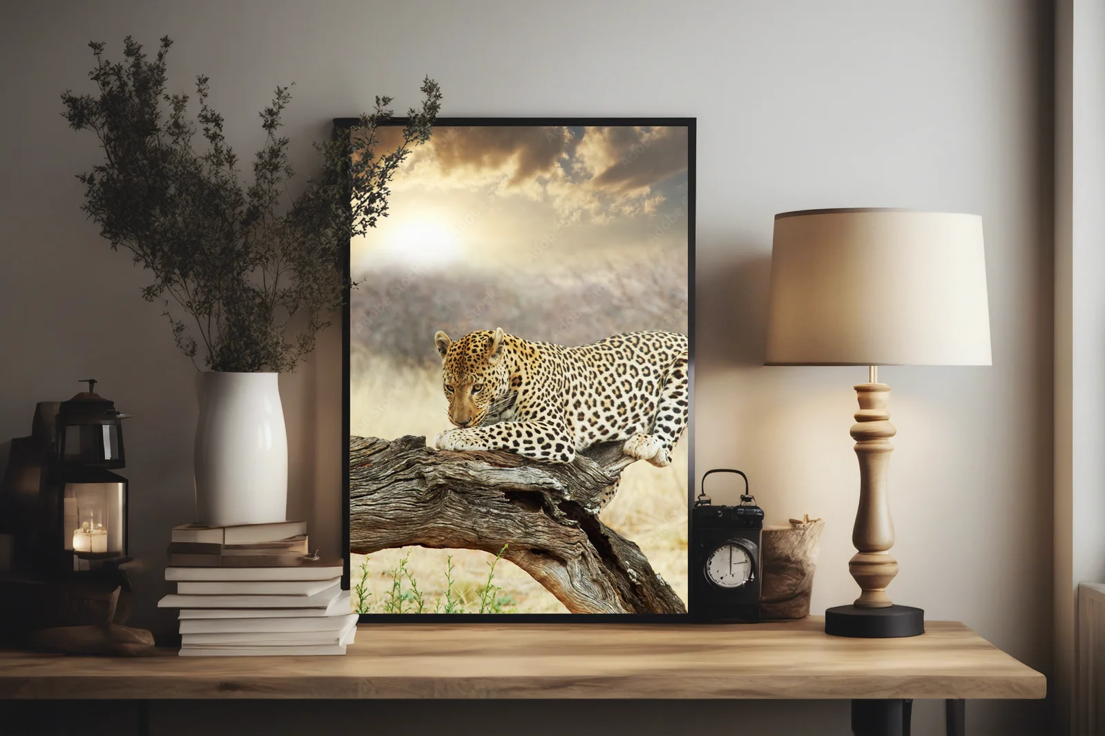 Elegancki leoparda w delikatnych odcieniach
