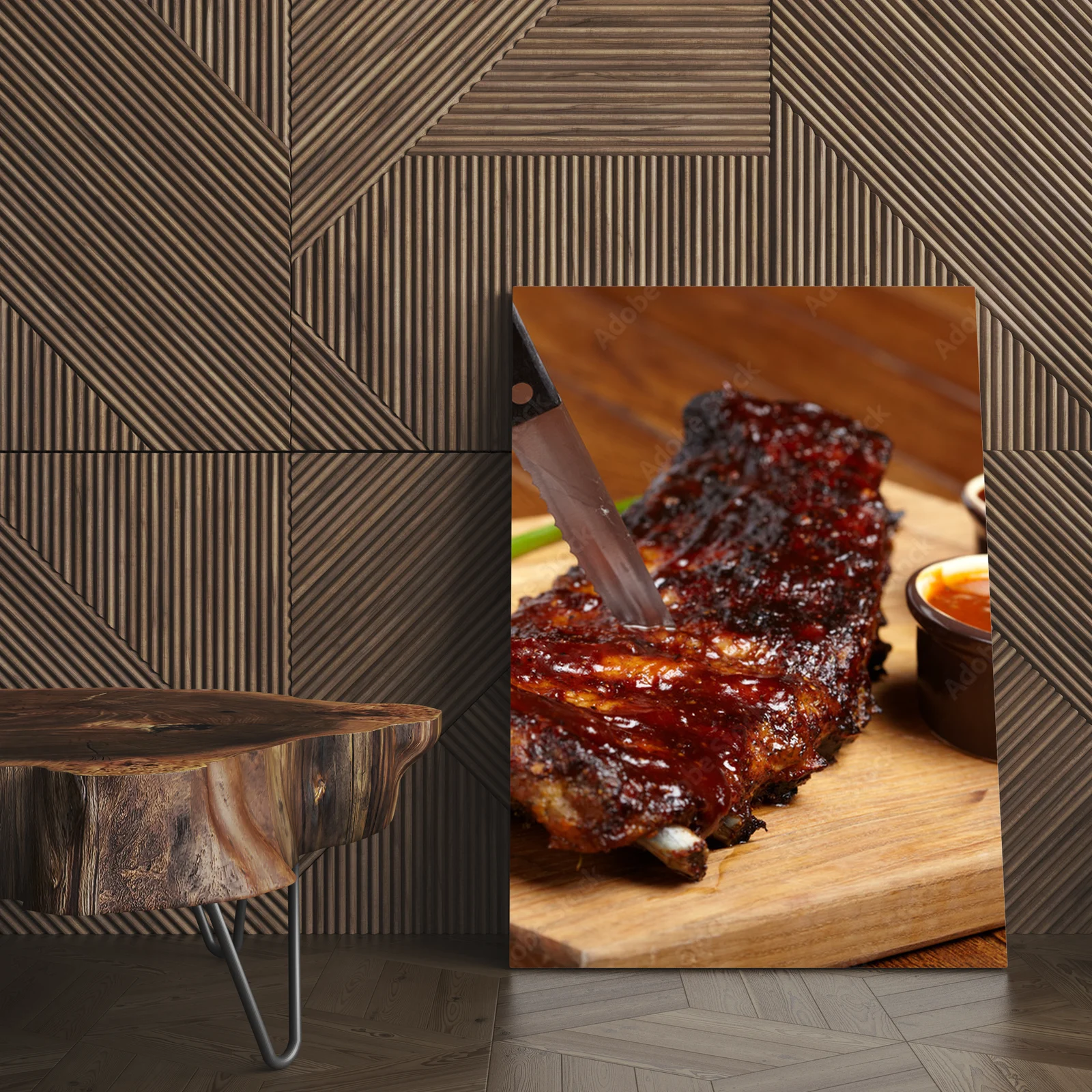 Aromatyczne żeberka BBQ w rustykalnym stylu