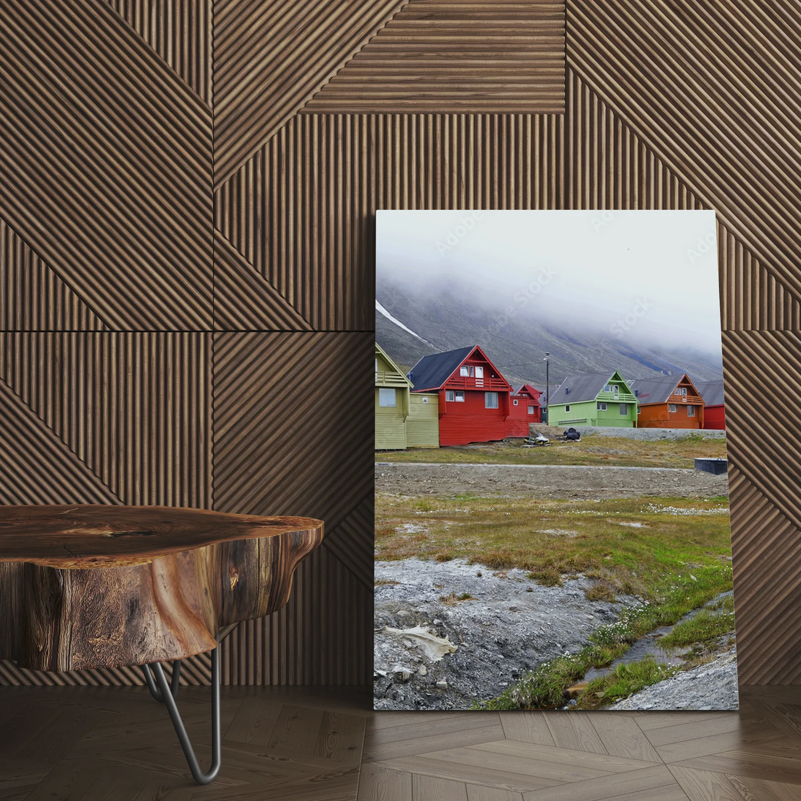Urok Longyearbyen w pastelowych barwach
