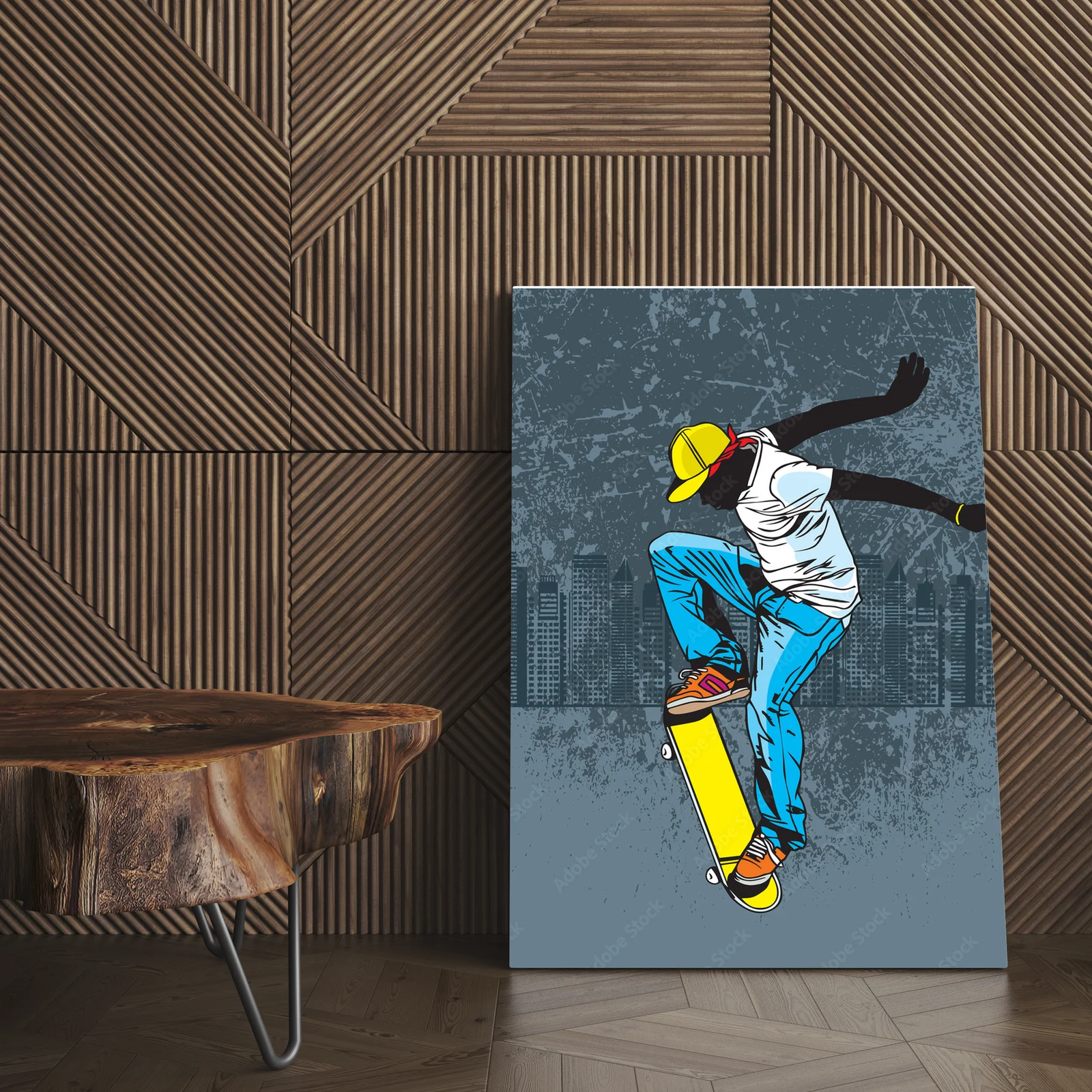 Skateboarding: Młodzieńcza energia w nostalgicznych barwach