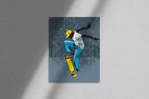 Skateboarding: Młodzieńcza energia w nostalgicznych barwach