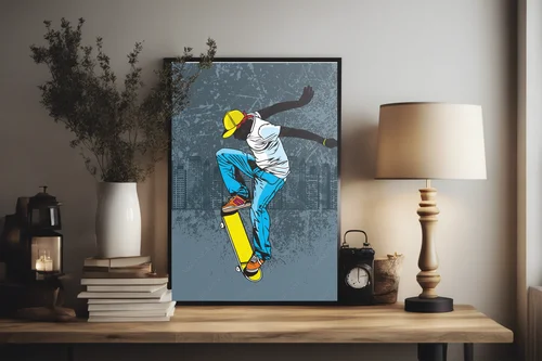 Skateboarding: Młodzieńcza energia w nostalgicznych barwach