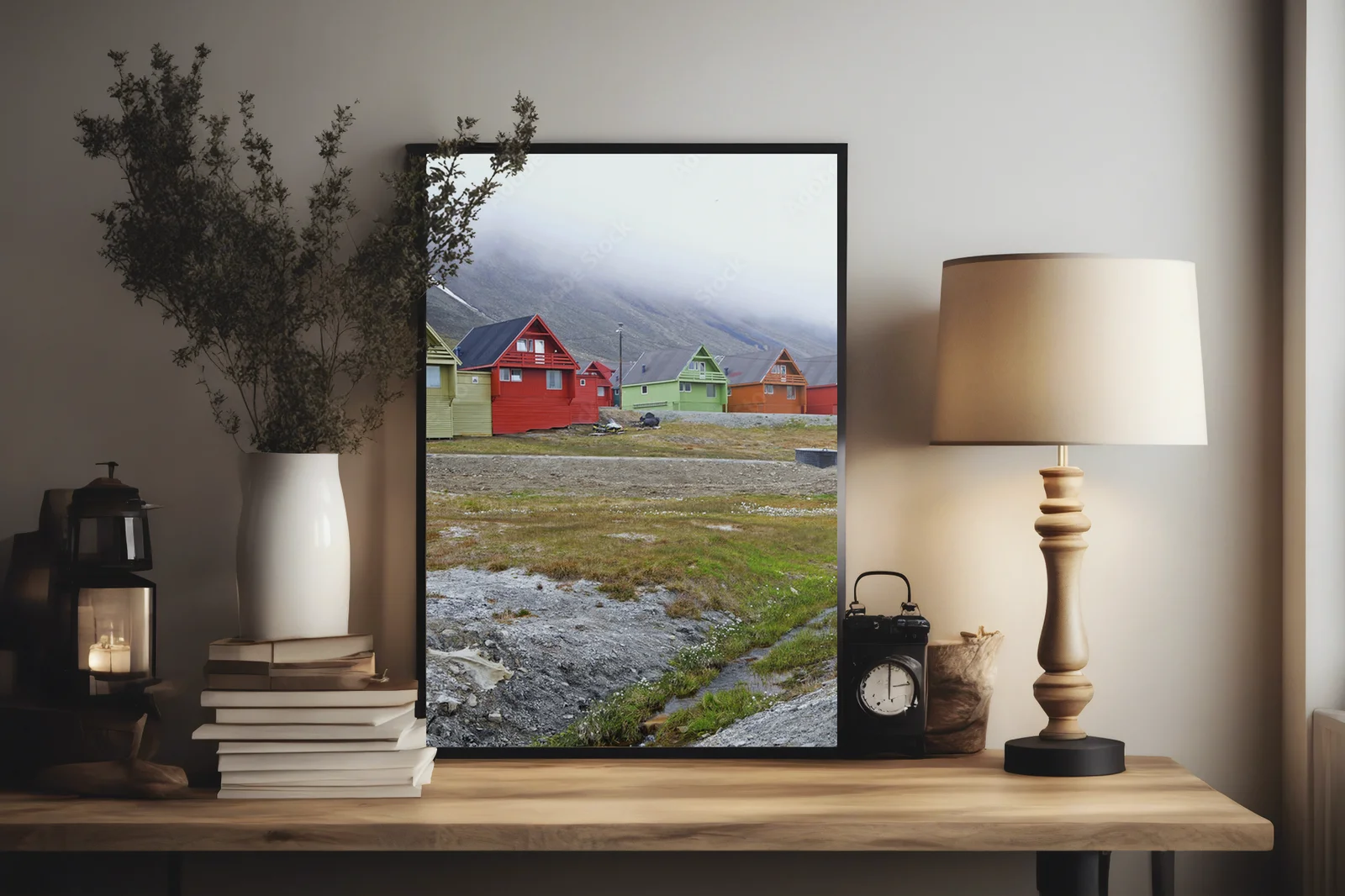 Urok Longyearbyen w pastelowych barwach