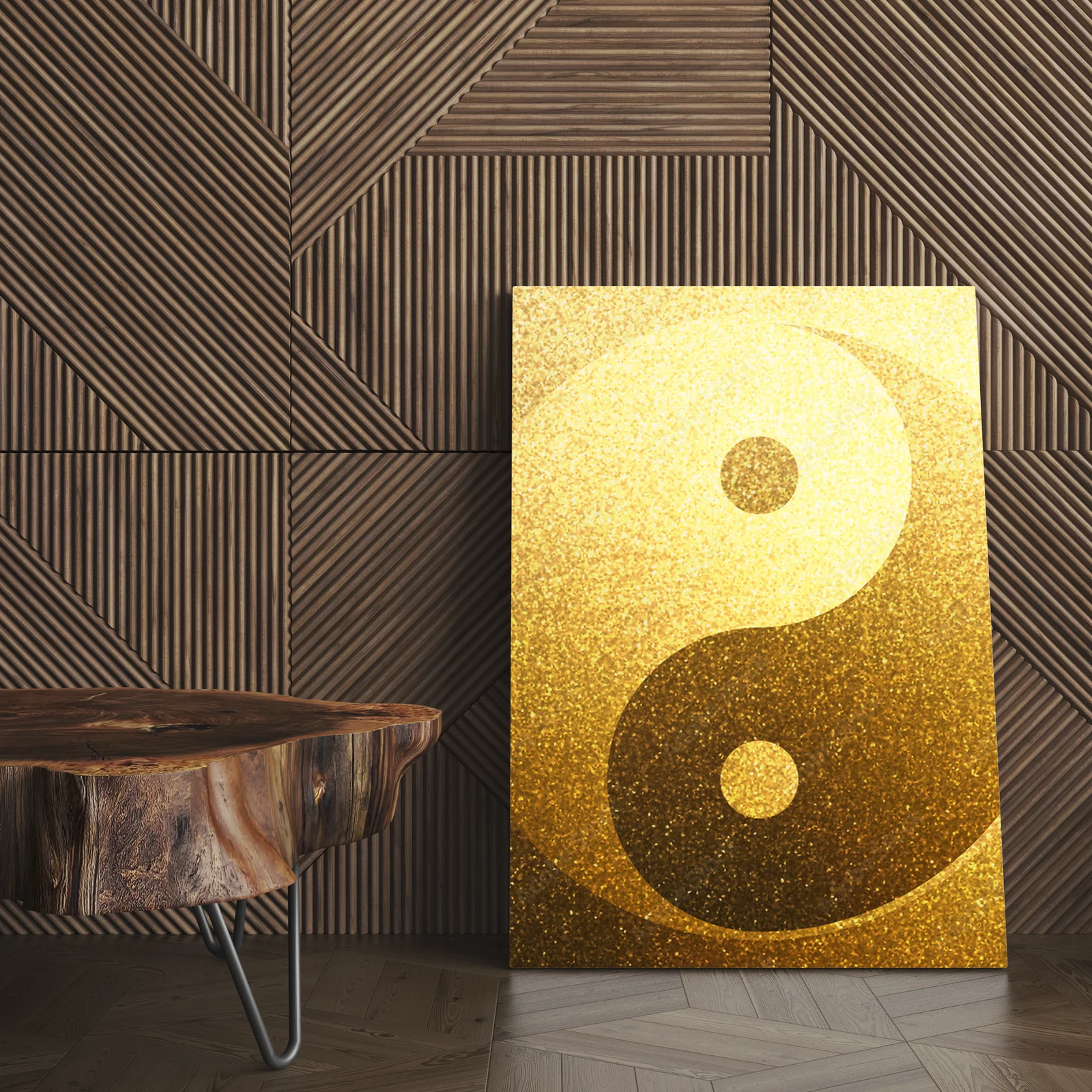 Harmonia zen w blasku złota i energii Yin Yang
