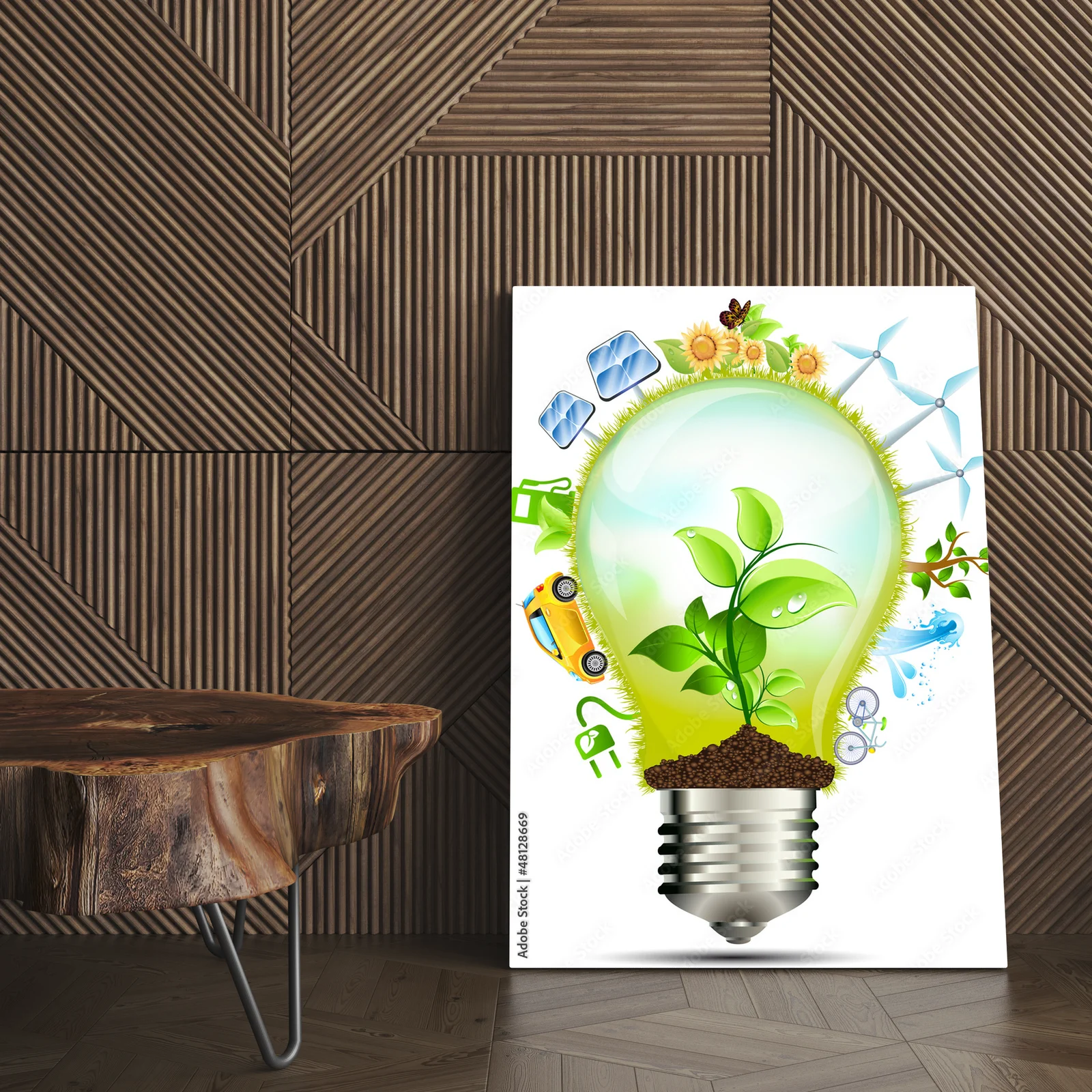 Zielona energia natury w promiennych tonach