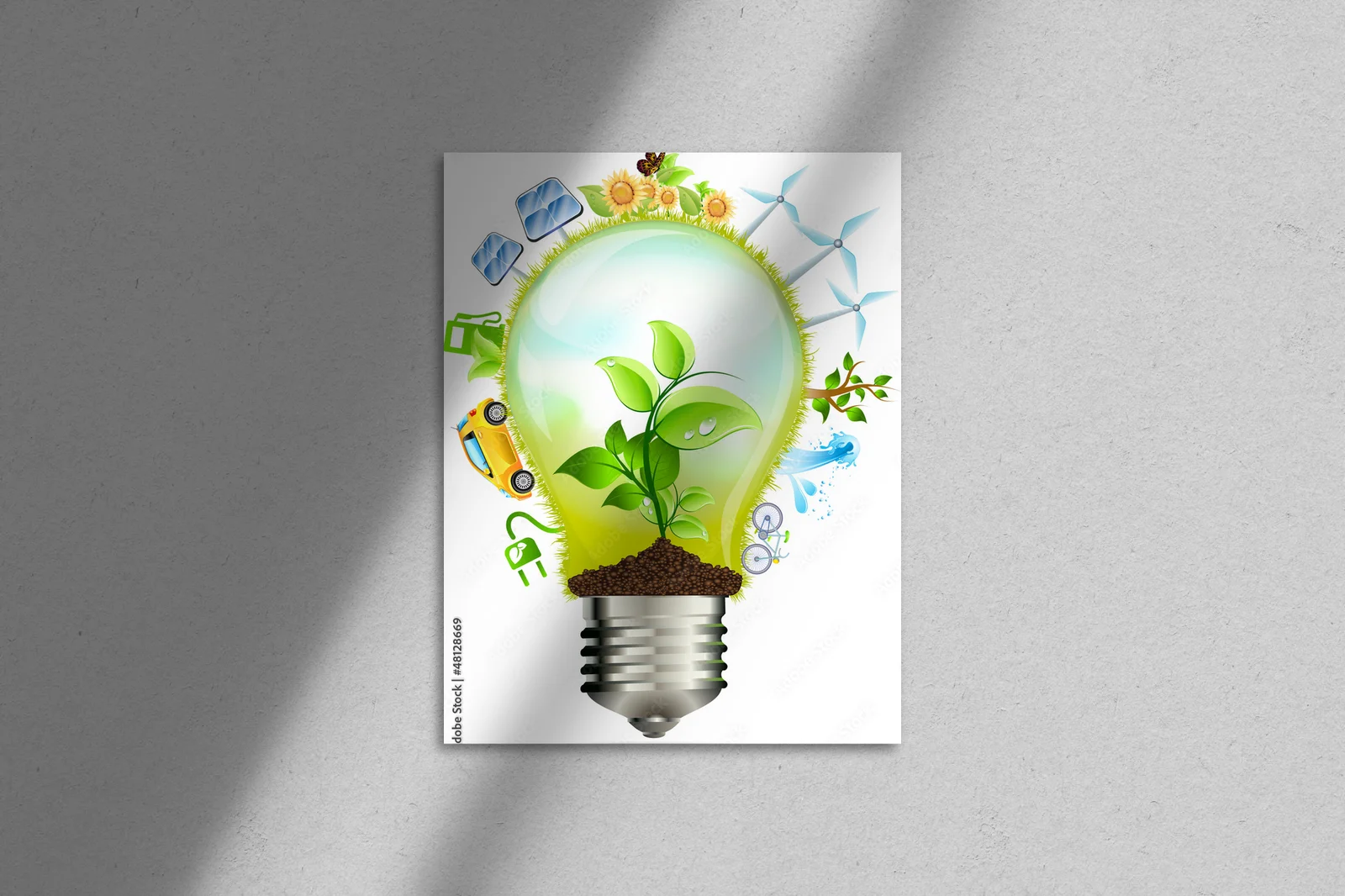 Zielona energia natury w promiennych tonach