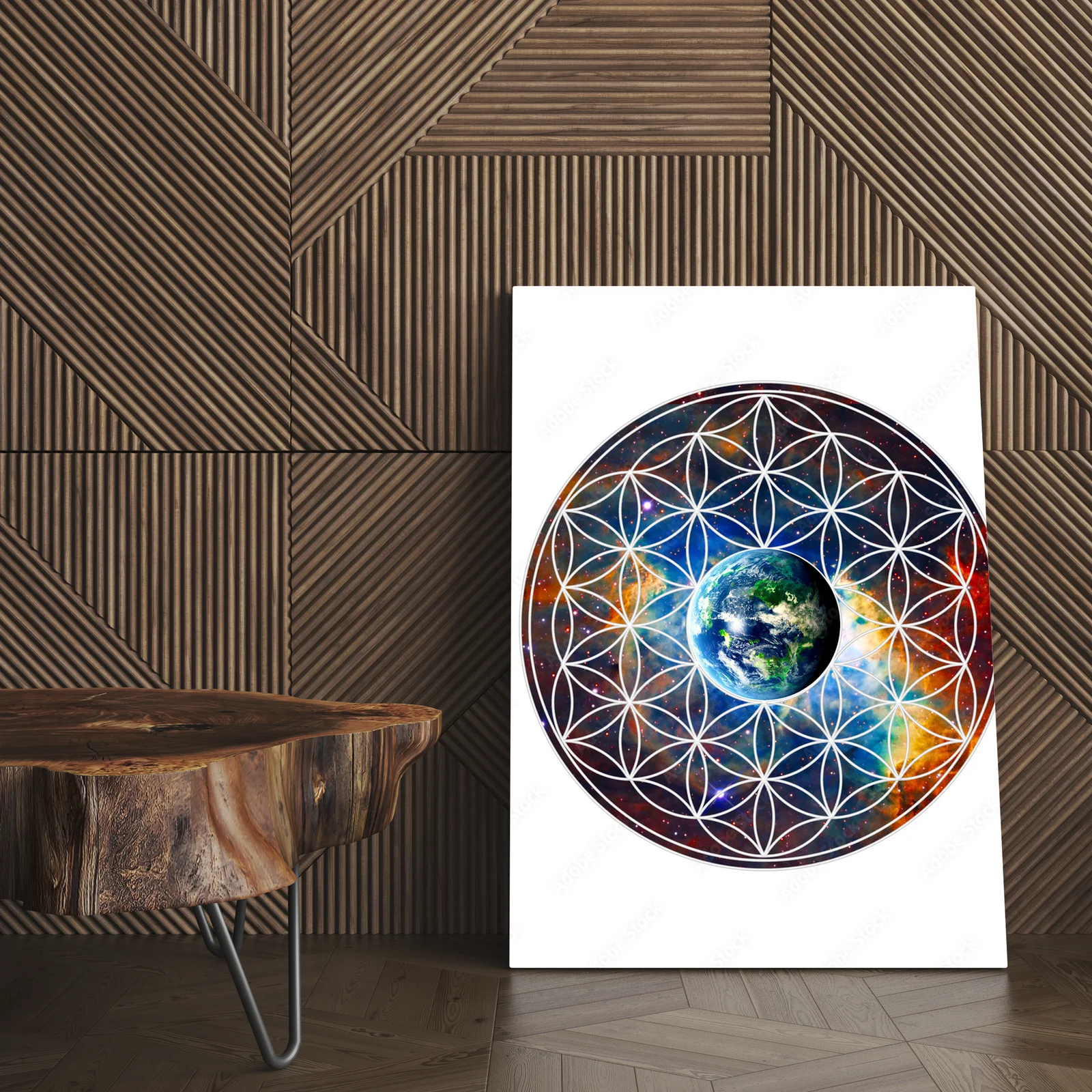 Harmonia geometricznych kształtów w magicznych odcieniach