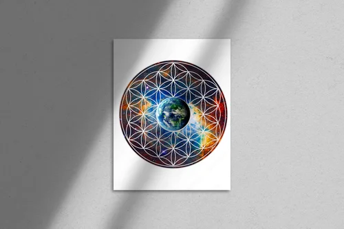 Harmonia geometricznych kształtów w magicznych odcieniach