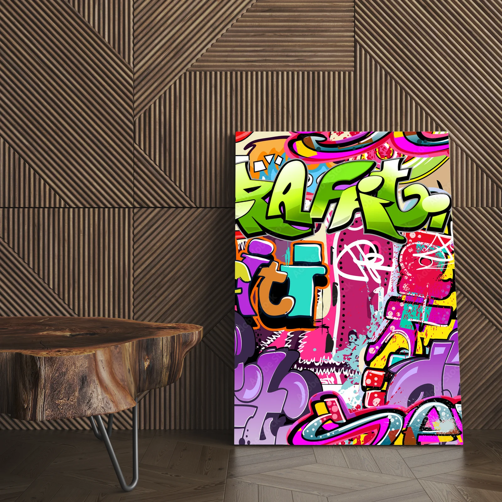 Miejski styl w graficznych kompozycjach artystycznych