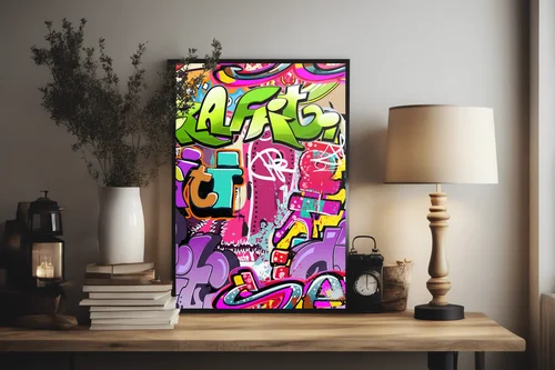 Miejski styl w graficznych kompozycjach artystycznych
