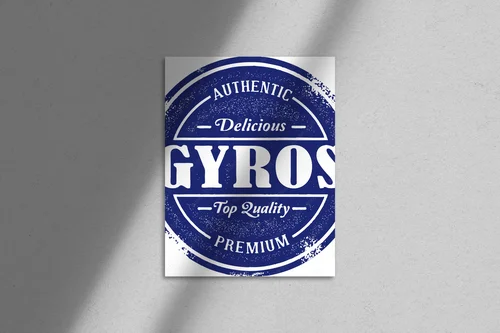 Autentyczny grecki gyros w klimacie vintage