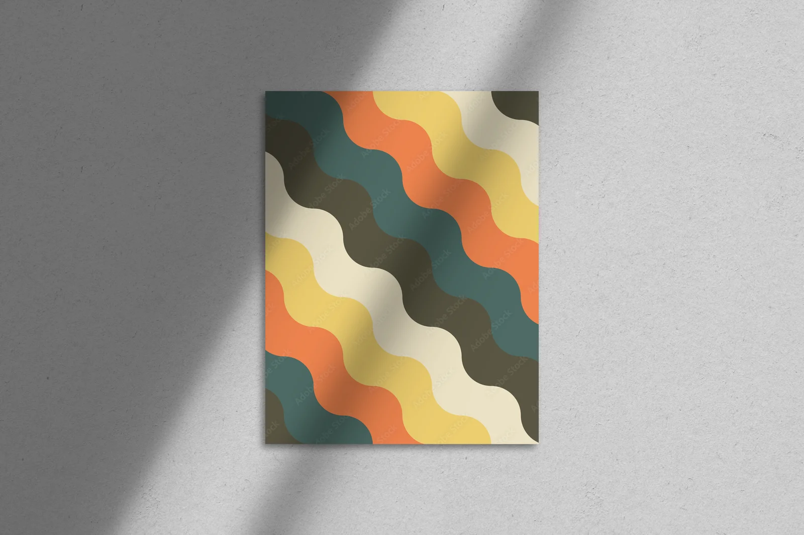 Abstrakcyjna geometria w odcieniach retro
