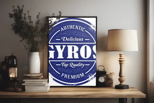 Autentyczny grecki gyros w klimacie vintage