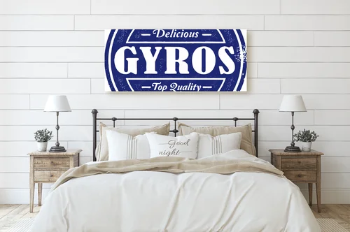 Autentyczny grecki gyros w klimacie vintage