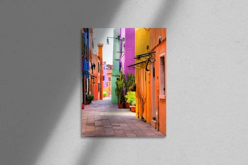 Kolorowa ulica w Burano – włoski urok