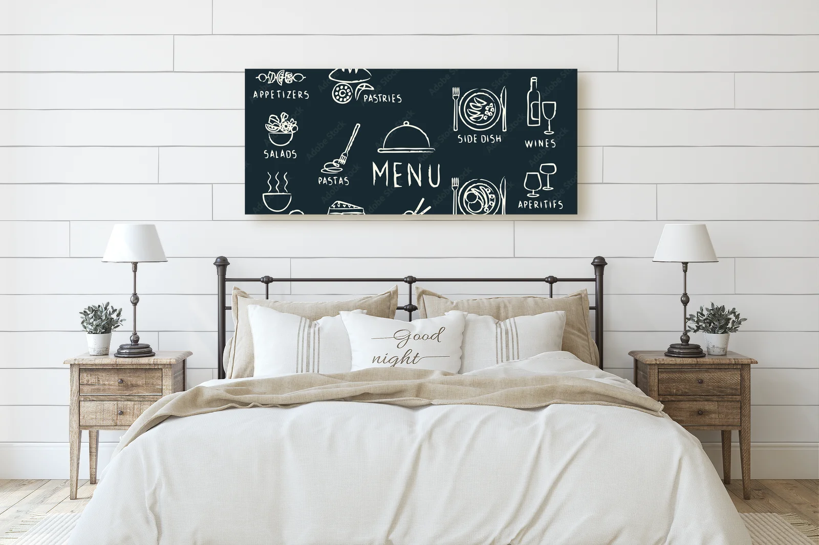 Chalkowe elementy menu w nastrojowym klimacie