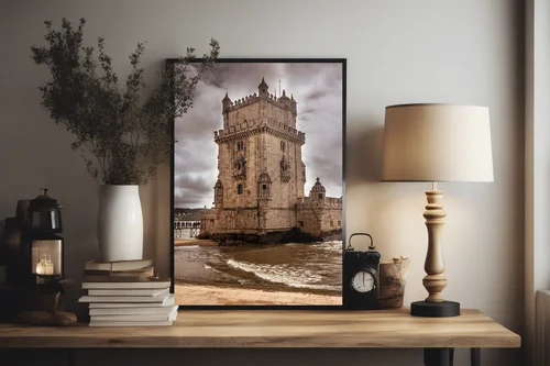 Zjawiskowa wieża Belem w czarnej elegancji