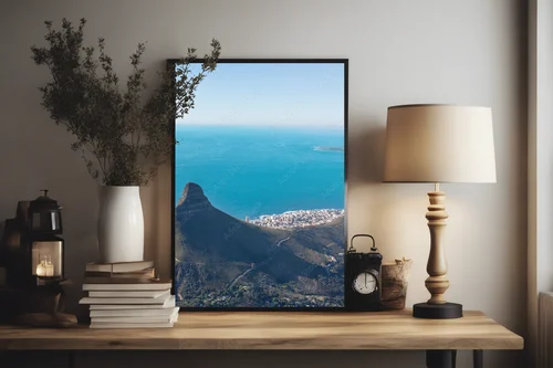 Majestatyczne krajobrazy Cape Town w błękicie