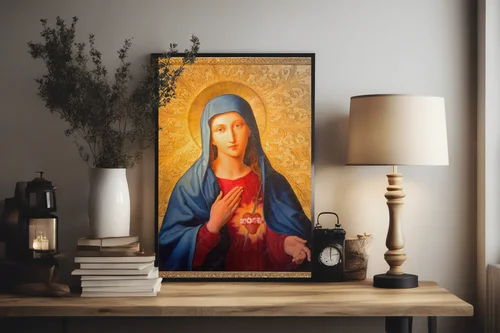 Mistyczna Madonna we wnętrzu stworzonym z emocji