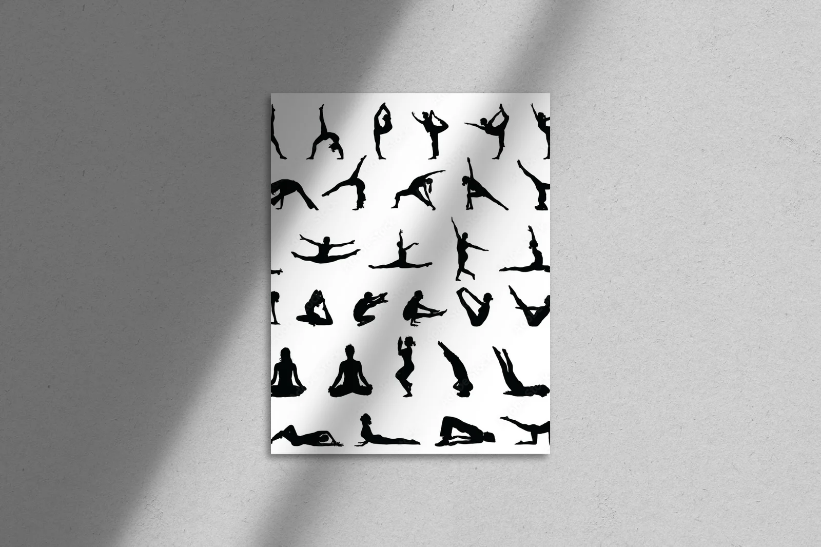 Silhouettes intensywnych ruchów w harmonijnych odcieniach