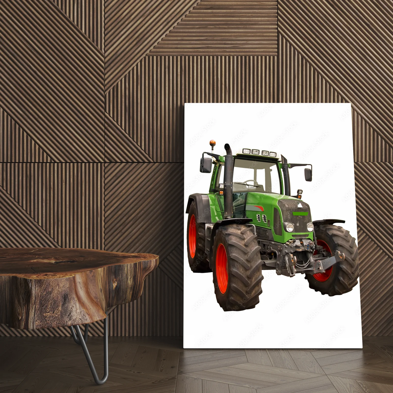 Nowoczesny traktor w harmonii bieli i czerwieni