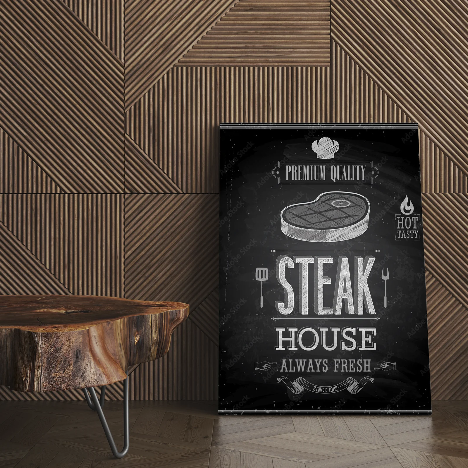 Vintage Steak House w czarnej elegancji