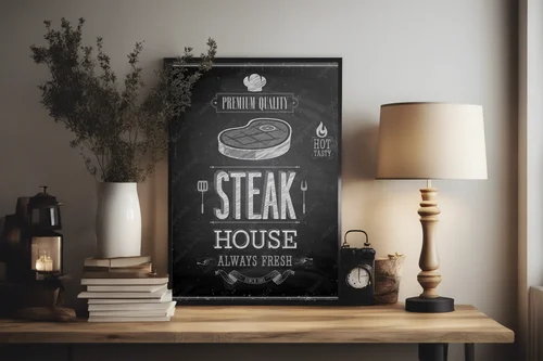 Vintage Steak House w czarnej elegancji