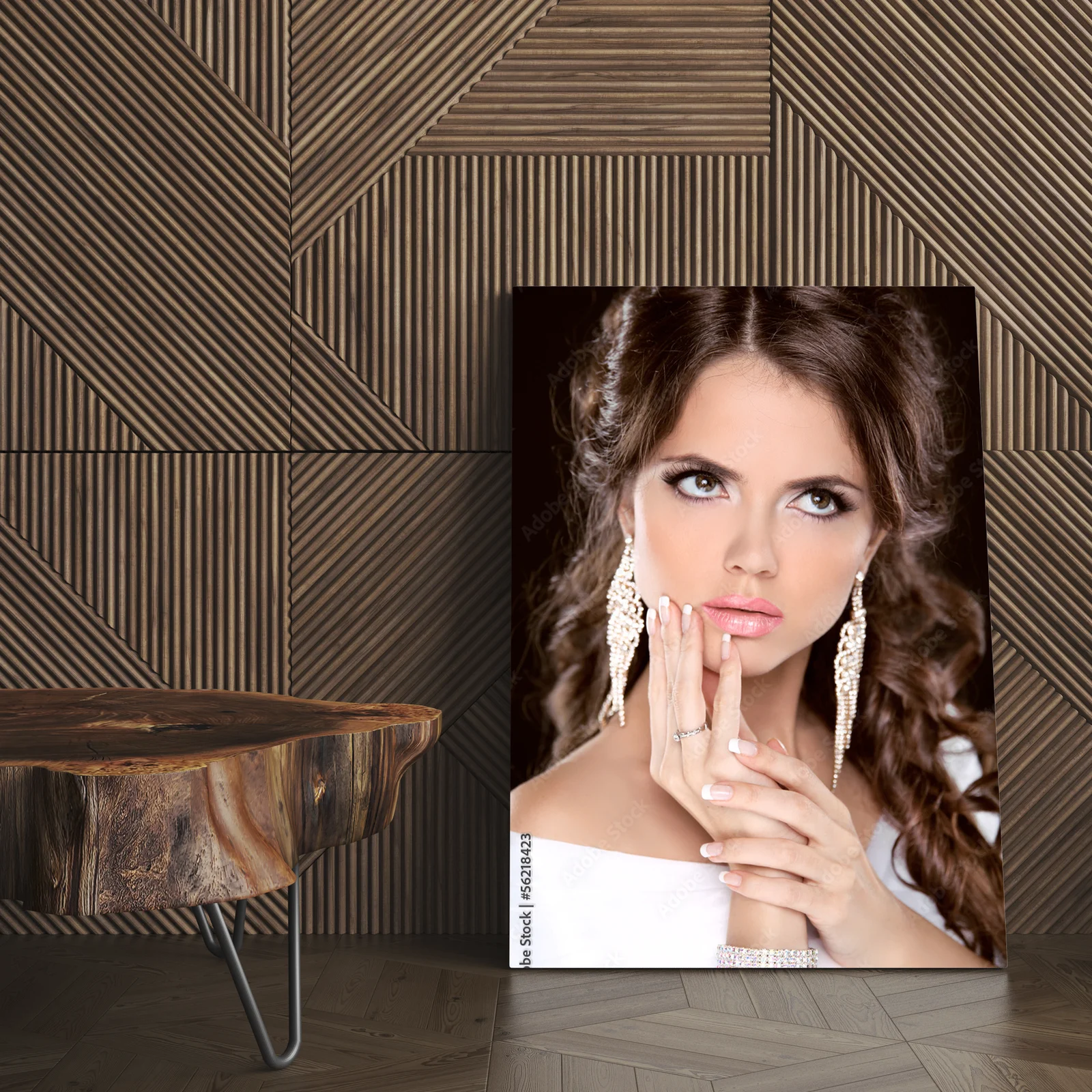 Blask piękna: Brązowowłosa modelka w glamour