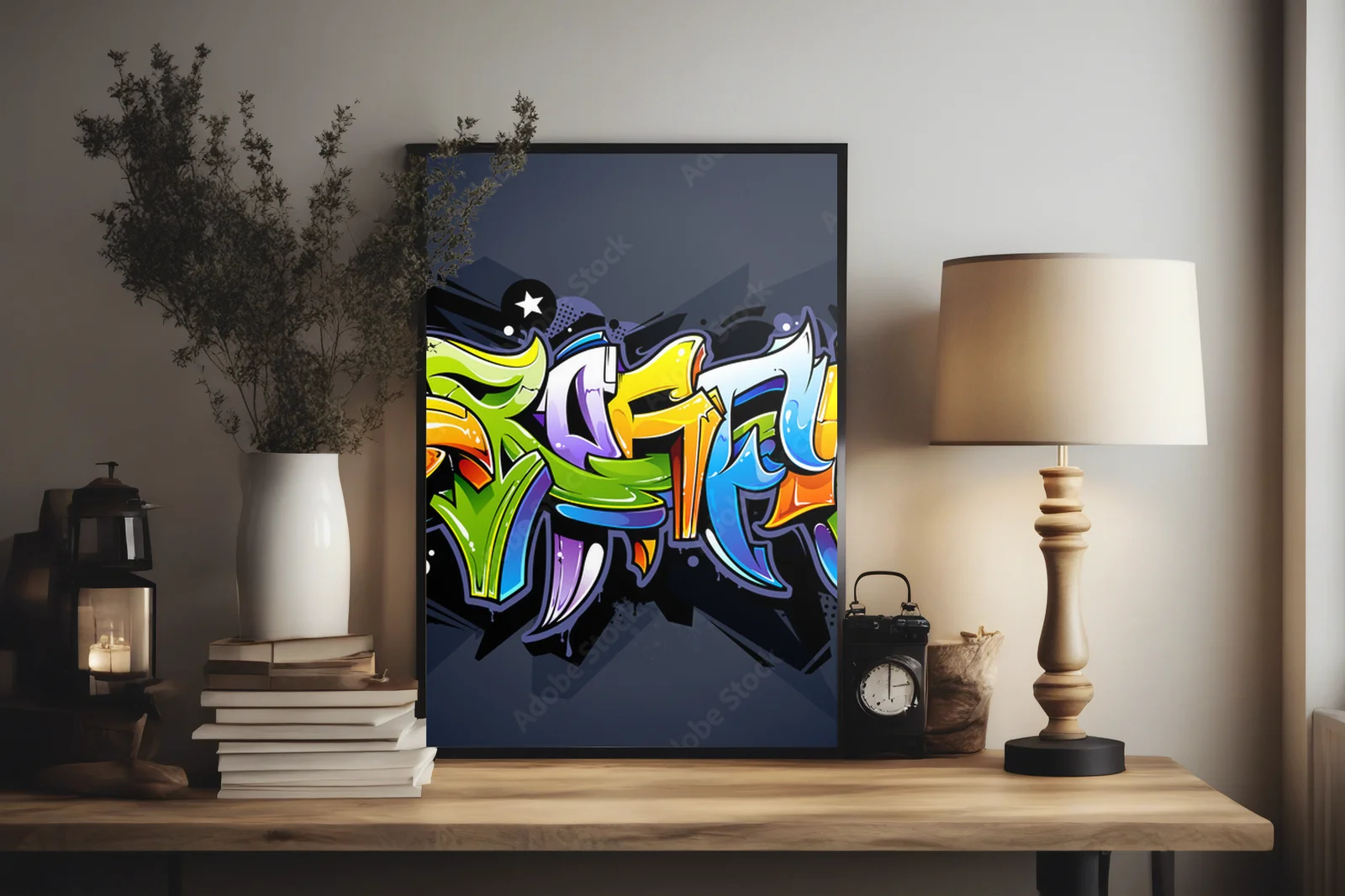 Wild and Colourful Graffiti Lettering in Urban Style