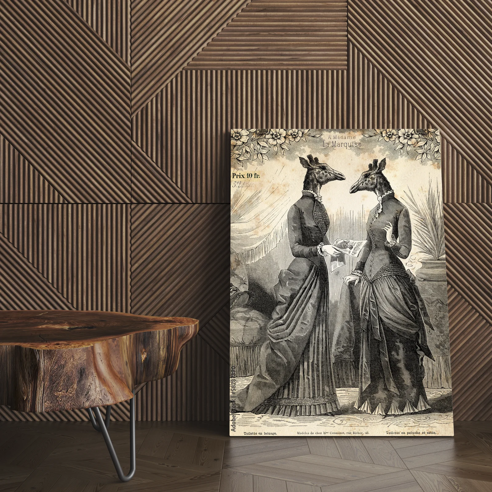 Elegancka rozgrywka surrealizmu w ciemnych barwach