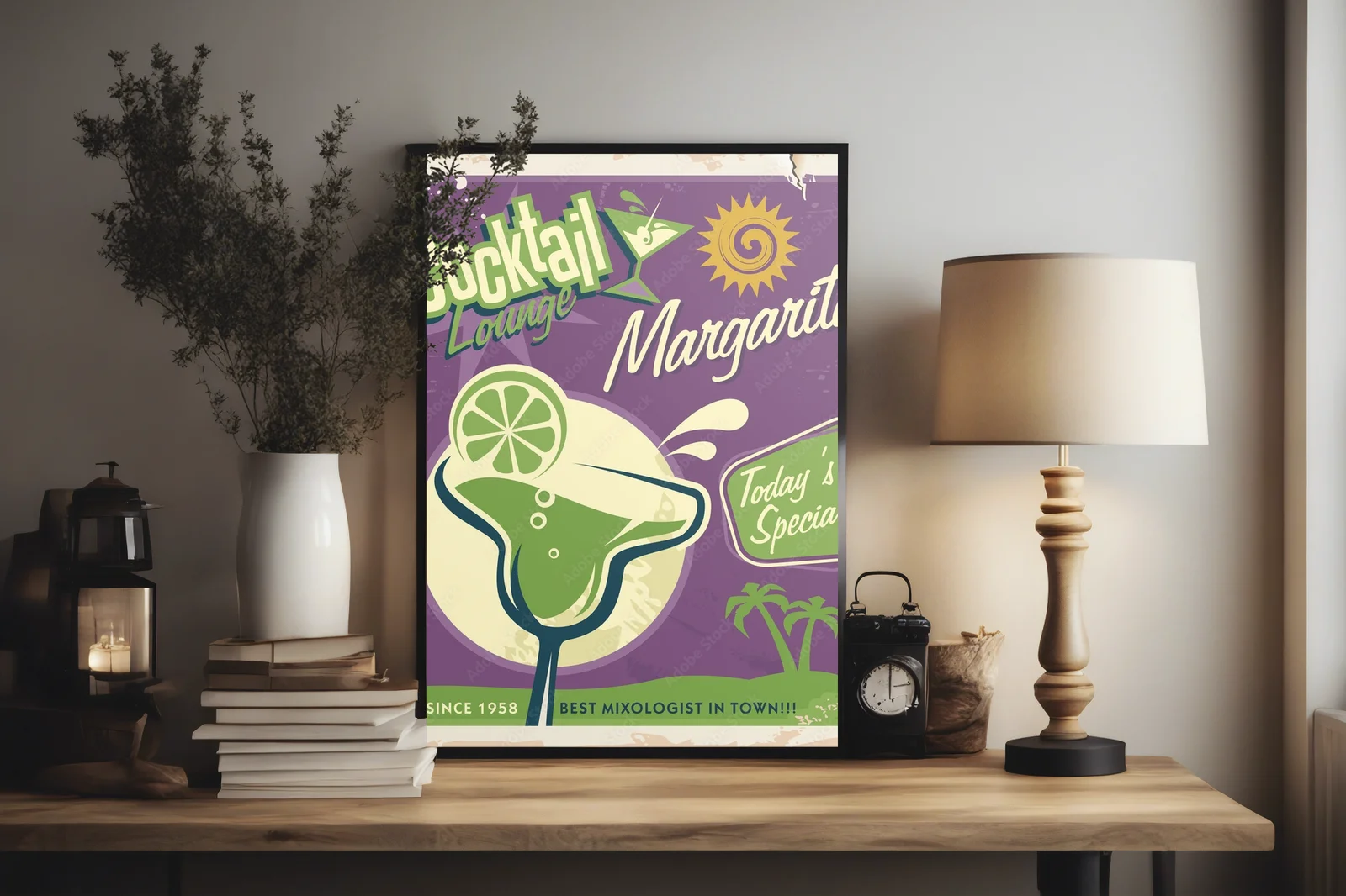 Retro klimat koktajli w purpurowych odcieniach