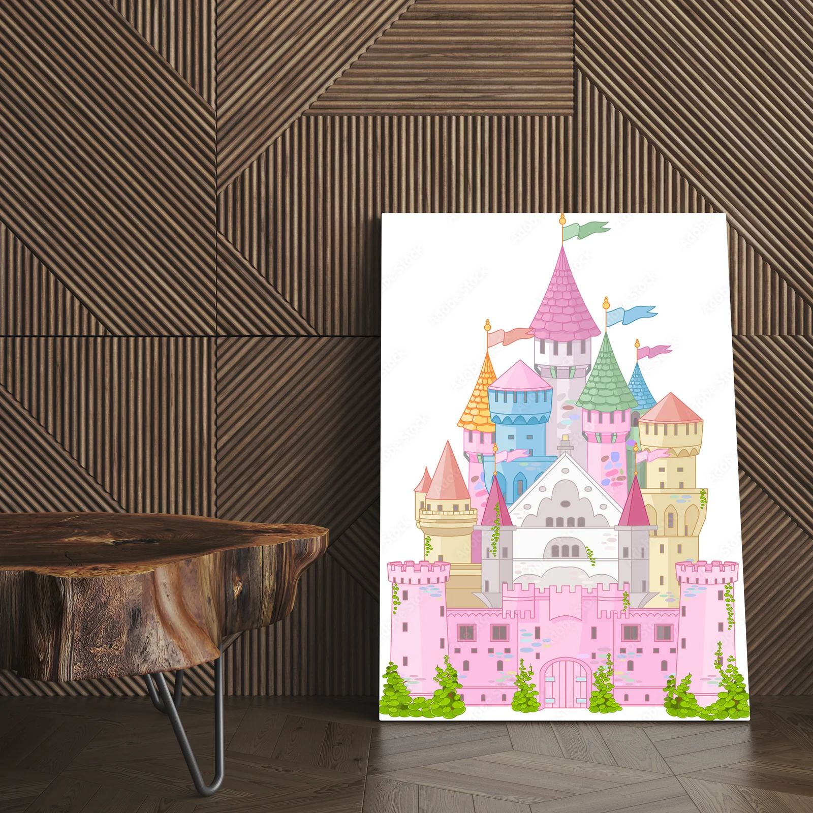 Bajkowy zamek w pastelowych odcieniach