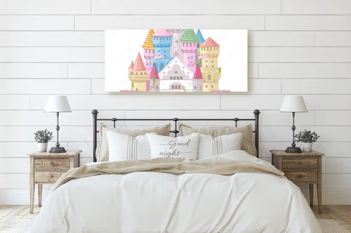 Bajkowy zamek w pastelowych odcieniach