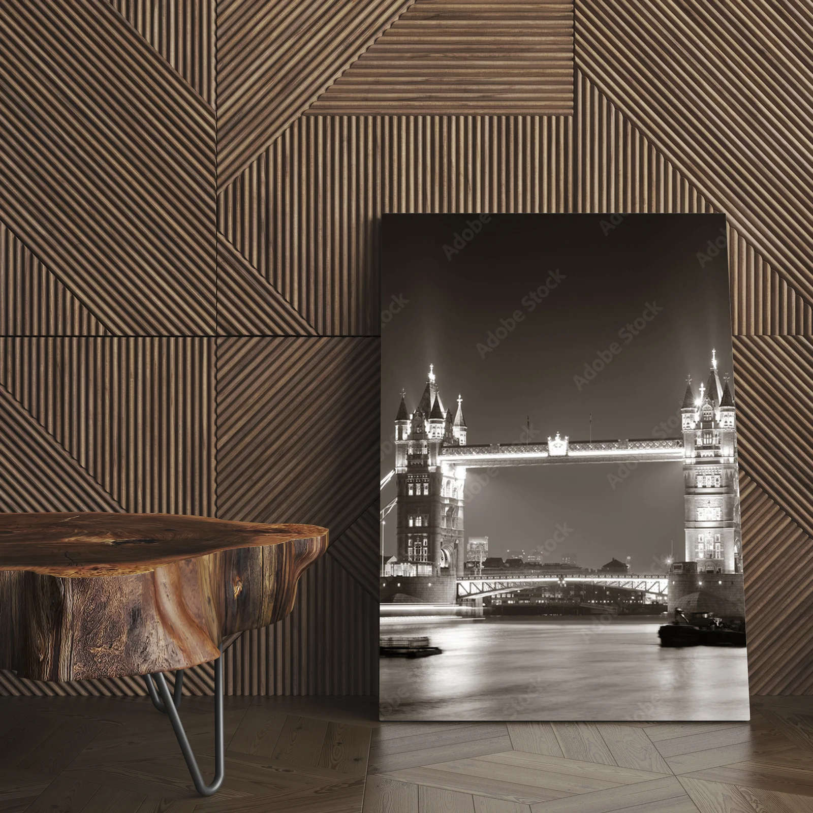 Wieczorny urok Tower Bridge w czerni i bieli