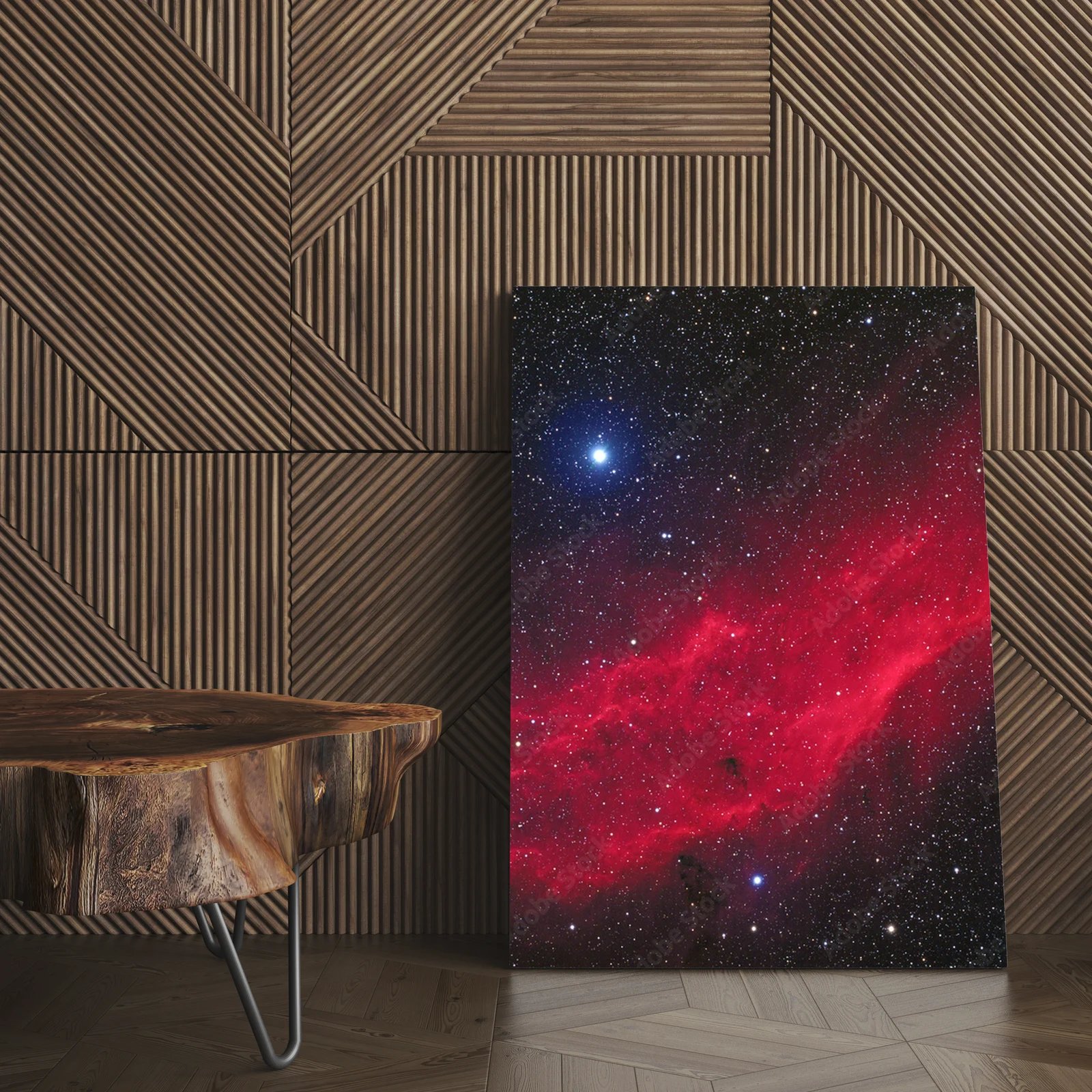 Nocna California Nebula w głębokich odcieniach