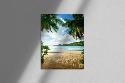Zachód słońca na plaży - Mahé, Seychelles