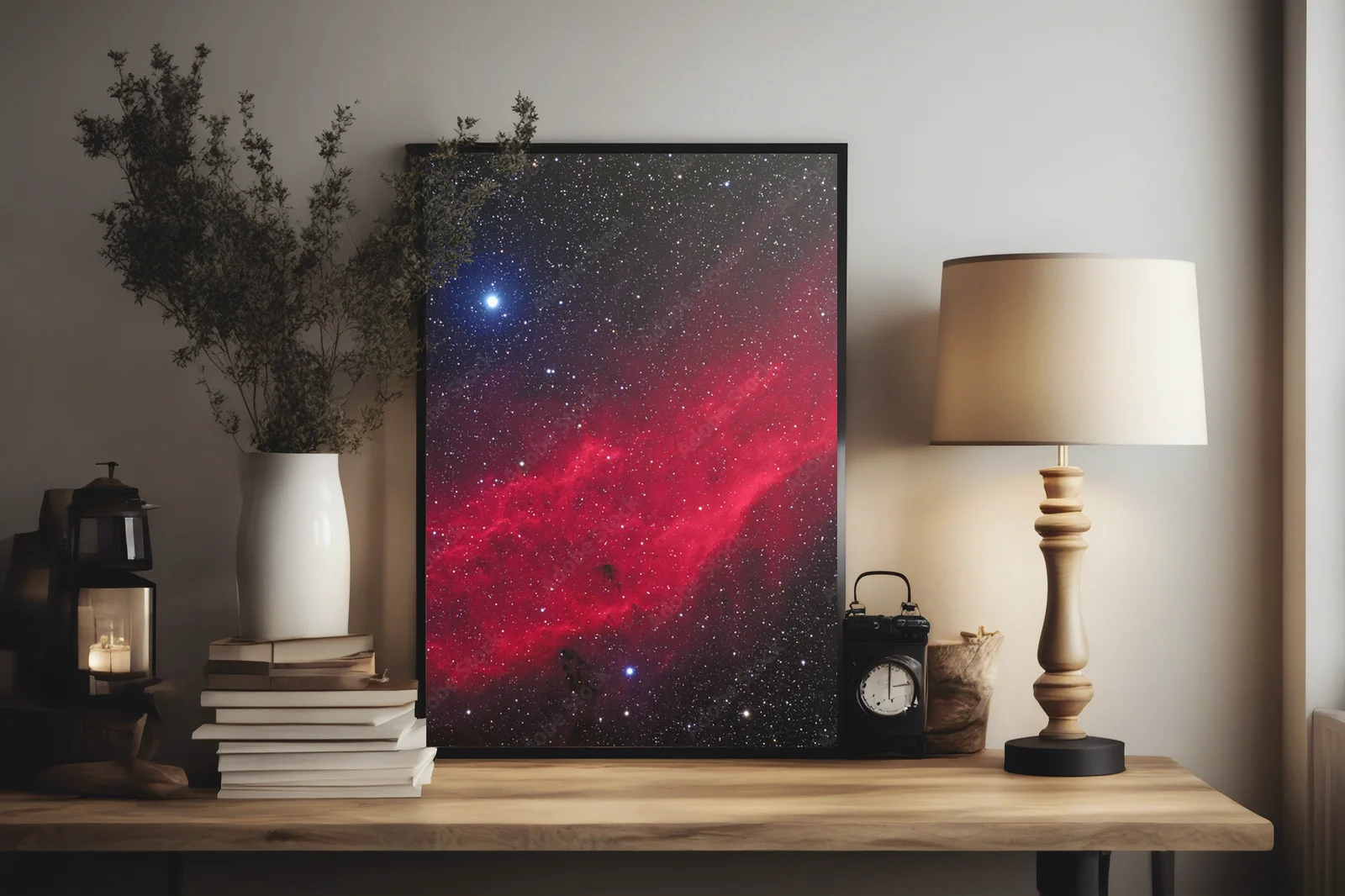 Nocna California Nebula w głębokich odcieniach