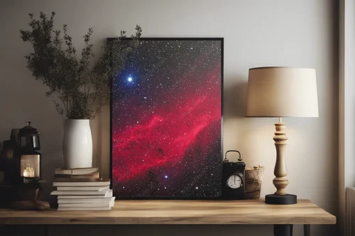 Nocna California Nebula w głębokich odcieniach