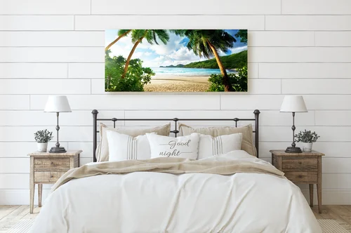 Zachód słońca na plaży - Mahé, Seychelles