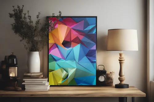 Geometryczna harmonia w odcieniach leśnej zieleni